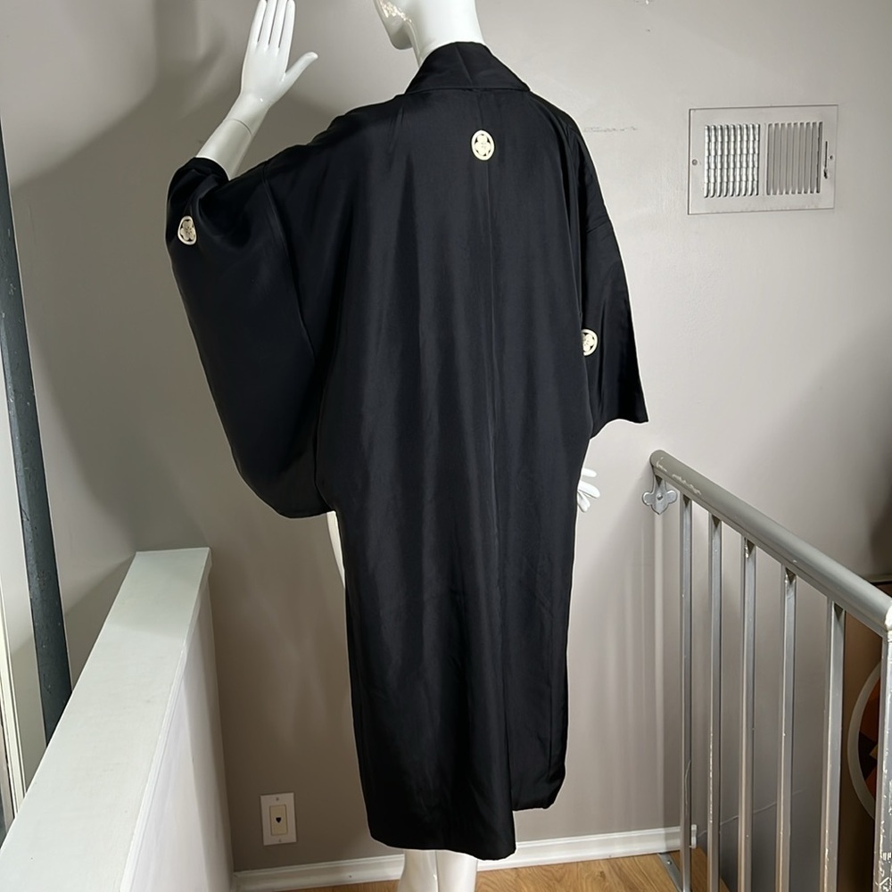 Vintage Japanese Mid Length Double Sided One Size Kimono Coat